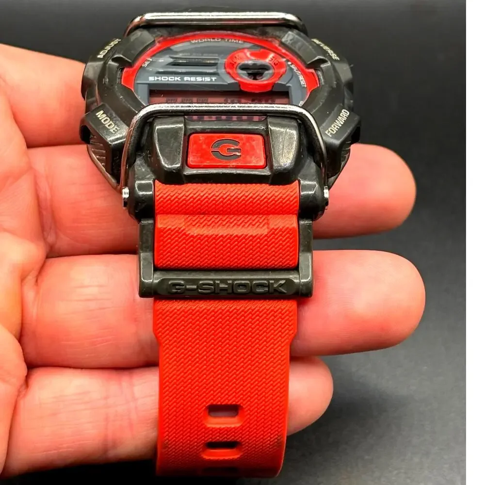 Casio G-Shock GD-400-4 Red Black Digital World Time Men's Watch